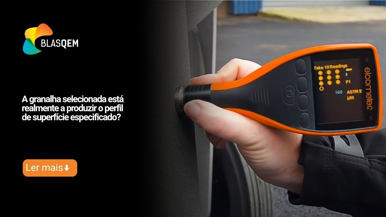 A Granalha selecionada está realmente a produzir o Perfil de Superfície Especificado?